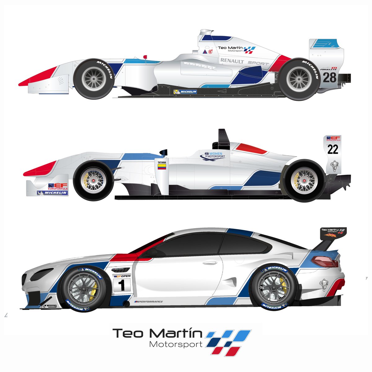 theracingcolors's tweet photo. #40  El “damero” de Teo /Teo's "checkerboard"  En 2015 recibí el encargo de diseñar el logotipo del equipo Teo Martín Motorsport, que regresaba a la competición tras varios años de ausencia…  #motorsport #liverydesign #motorsportliverydesign #graphicdesign @MSIracetech https://t.co/fwKF33VByf