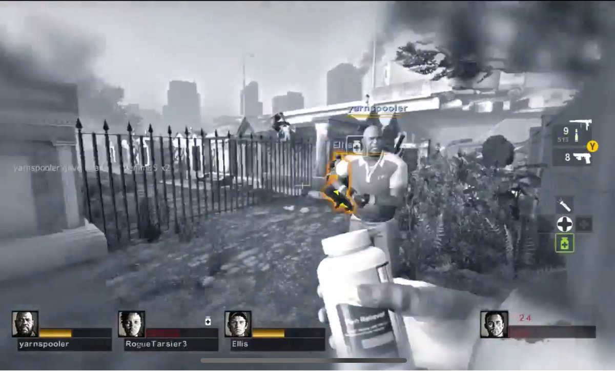 Did you know that Borrowed Time used to turn your screen black and white as a reference to being on your last life in Left 4 Dead? #deadbydaylight #dbd