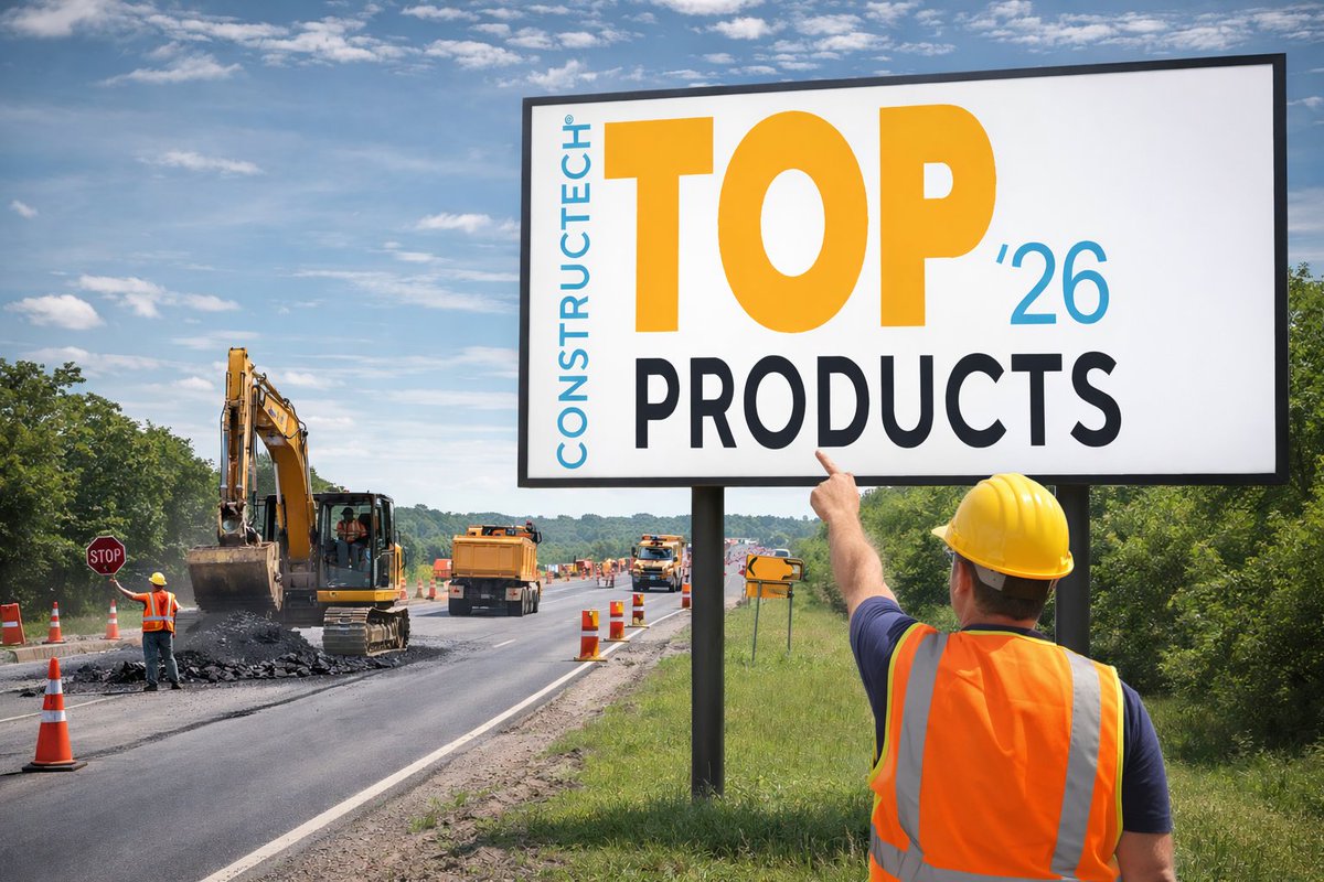 connectedworld's tweet image. Congrats to the 2026 Constructech #TopProducts winners! Learn more now. connectedworld.com/constructechs-… #construction #IoT #sustainability #AI #5G #cloud #edge #futureofwork #infrastructure