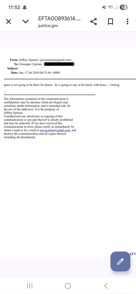 Mickbraz1's tweet image. A very quick look at the Epstein files shows Bono was very popular with the paedophile and his associates. 🧵1/3