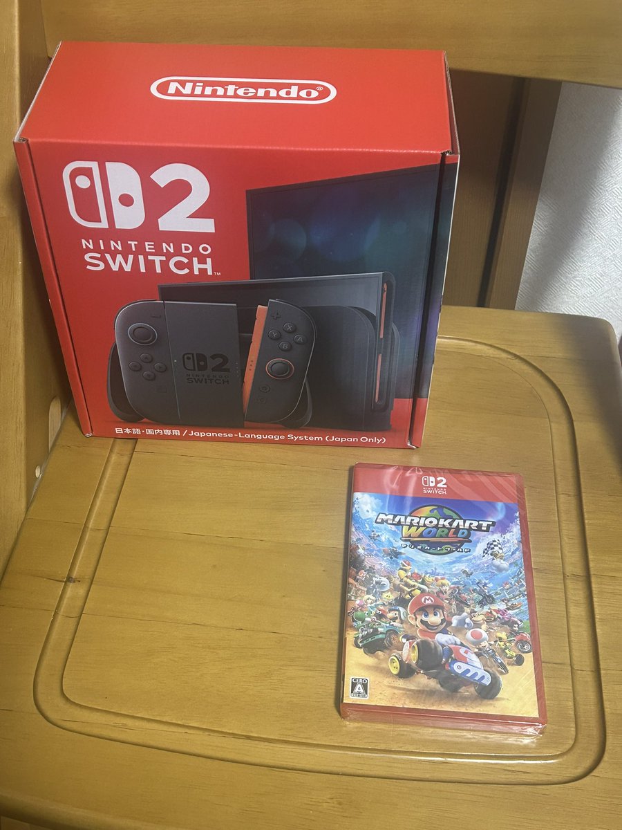 SUGICCHO46_717's tweet photo. 今日、ヨドバシカメラでSwitch2を買って来た！ソフトはマリオカートワールドを買いました https://t.co/hWxC6wDUe8