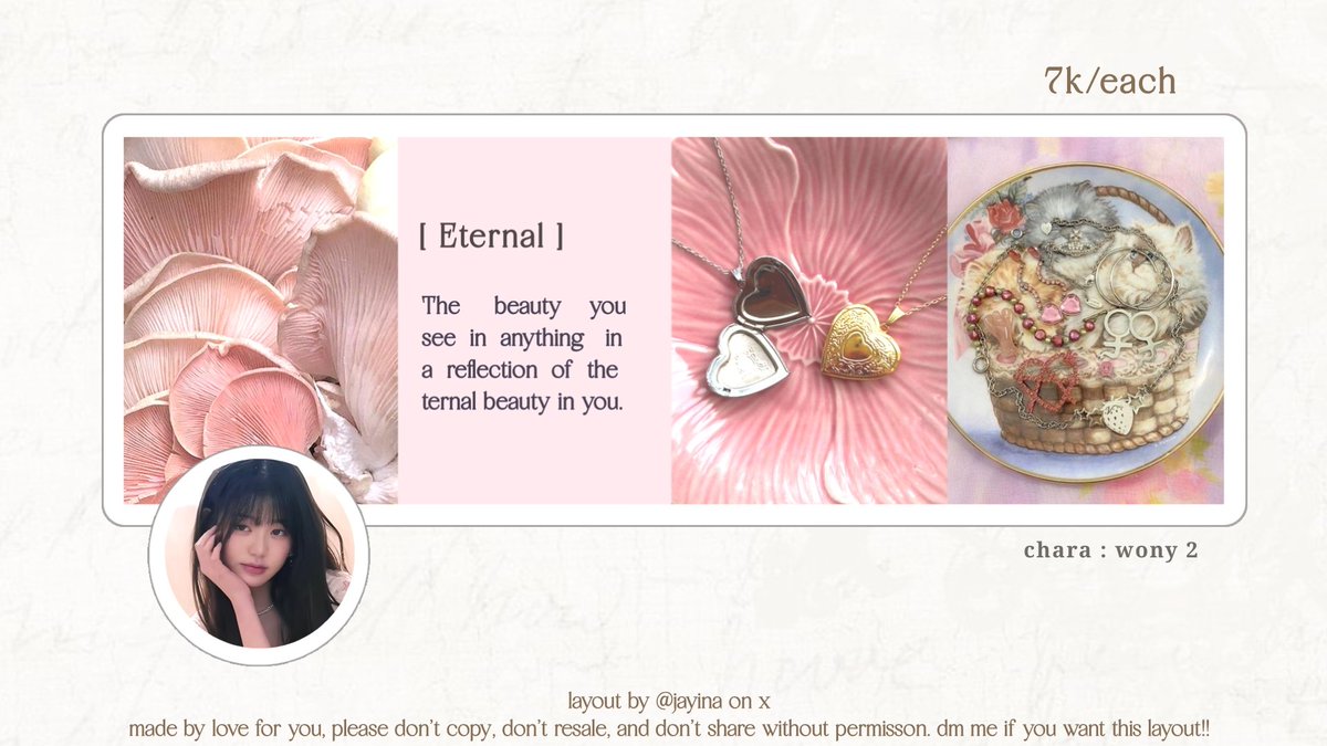 jayina's tweet image. help rt boleh kak? akunku ga masuk ht🥲

#zonauang halo... jayi ada 6 layout ready stock dgn chara wonyoung, winter, ningning, go younjung. harga sudah tertera di gambar ya. yuk jajan🥰☝️