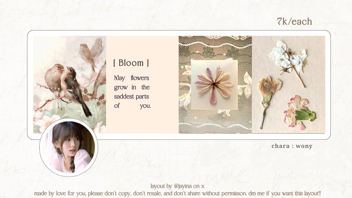 jayina's tweet image. help rt boleh kak? akunku ga masuk ht🥲

#zonauang halo... jayi ada 6 layout ready stock dgn chara wonyoung, winter, ningning, go younjung. harga sudah tertera di gambar ya. yuk jajan🥰☝️