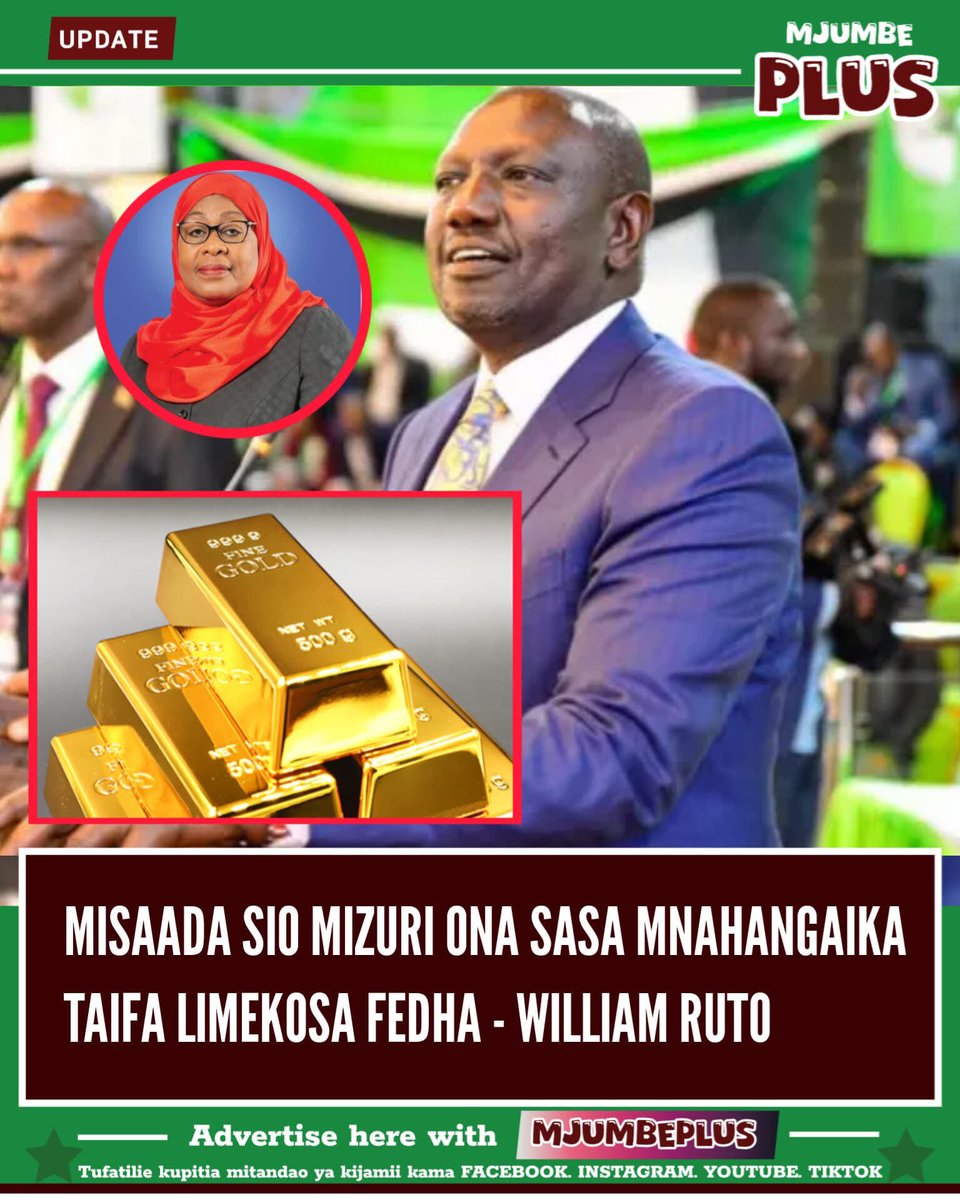 zoetjesheeftX's tweet photo. #Kuuza dhahabu za nchi kisa miradi hiyo sio sahihi ,sababu tumeshazoea kufanya hivyo ikiwa nchi itakuwa kwenye hali mbaya ya kifedha na kiuchumi ,ila sasa #tanzania  kila kitu kipo ila jinsi ya kutumia ndo hawajui,maana miradi mingi  inamilikiwa na kampuni binafsi  #Jamani Amkeni Wa Tz🇹🇿.
🗣️ William Ruto, Raisi wa Kenya