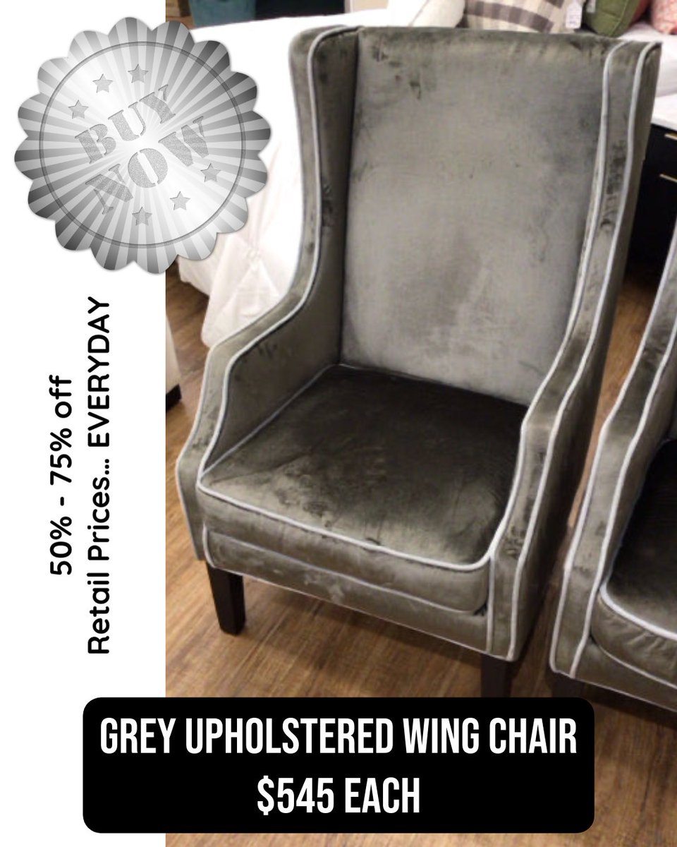 ConsignmentFLA's tweet image. Sink into instant comfort. Plush grey wingback chairs that look custom, feel indulgent, and work anywhere from living room to bedroom.

#wingbackchair #accentchair #homefinds #interiorstyle #livingroominspo #consignmentfurniture #designerlook #homeupgrade #furnituredeal