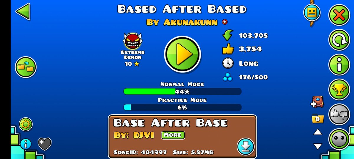 I dont think this level should be rated, as now there is secret way to almost 50% THAT WAS INTENTIONAL and thats bad beacuse 2 reasons
1 free orbs
2 people now will think they can add them in levels but they cant, robtop rate that only beacuse of "files", more unrated levels!