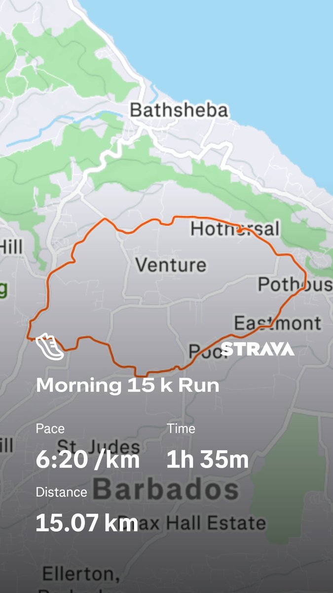 My 15k start to Saturday strava.app.link/TllpANnqn0b