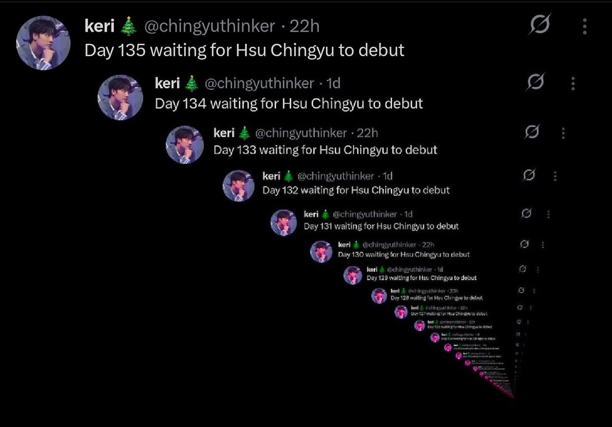 chingyuthinker's tweet image. Day 136 waiting for Hsu Chingyu to debut