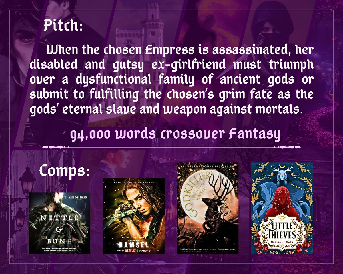 Wisteraverse's tweet image. An empress with disability. A Dragon hoarding romance books. A dysfunctional family of gods. Not the start of a joke, but Sy's undoing. When her ex, the chosen one, is murdered, feisty Sy fights the gods to escape a fate worse than death: becoming their eternal slave
#questpit #Q