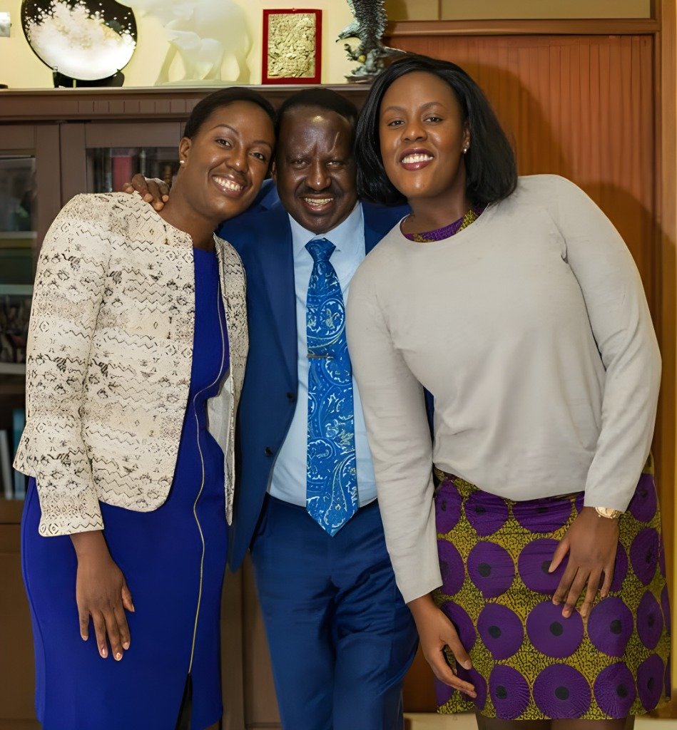 winnyodinga's tweet image. Baba with his lovely daughters, Winnie Odinga and Rosemary 😍😍

ODM Linda Ground 🍊🍊
