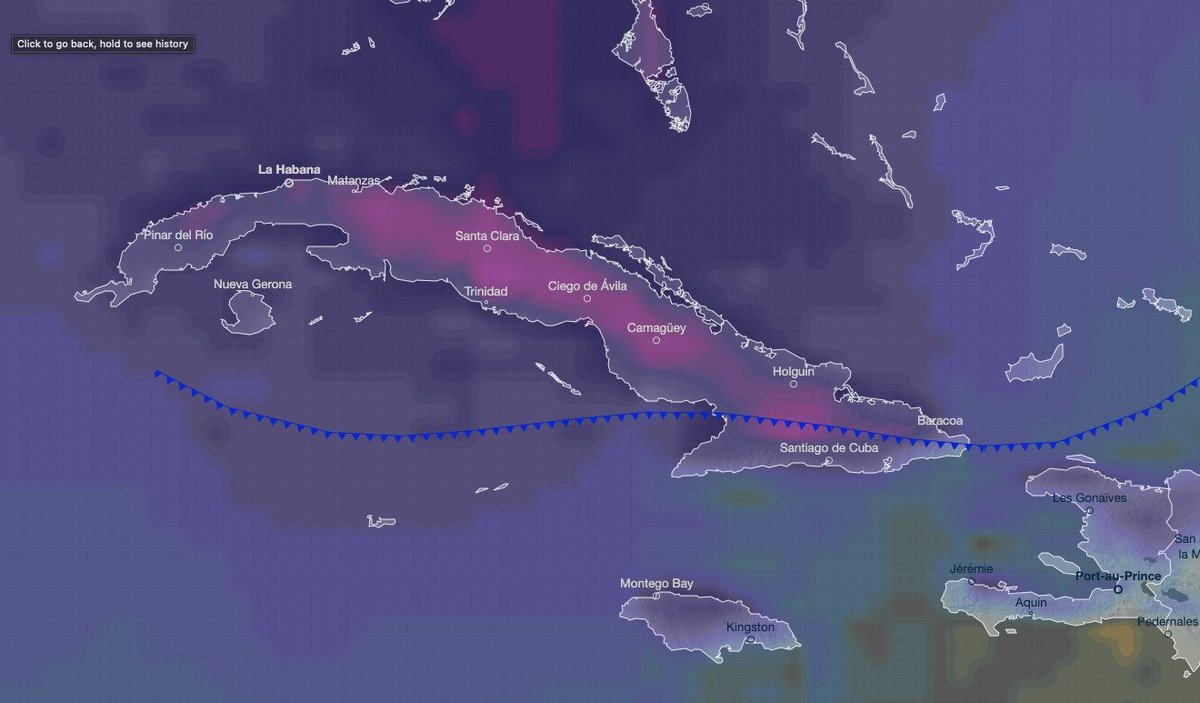#Cuba | ⚠️ Atención. Se espera intenso frío en Cuba debido al paso del sistema frontal desde este domingo y hasta el miércoles. Las temperaturas podrían sentirse hasta en los 5ºC en algunos lugares. Cuidado con eso.