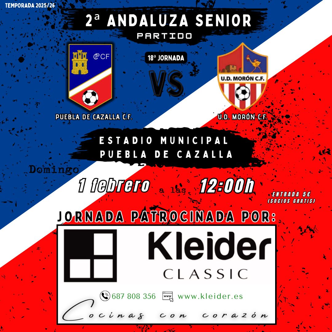 Se viene EL PARTIDO.
Se viene el DERBI.

Este fin de semana nos jugamos el orgullo ante nuestro vecino, Morón C.F. 💪

⚔️ Máxima rivalidad
🏟️ Nuestra casa
🔴🔵 Con nuestra gente

Porque estos partidos no se juegan… se sienten.