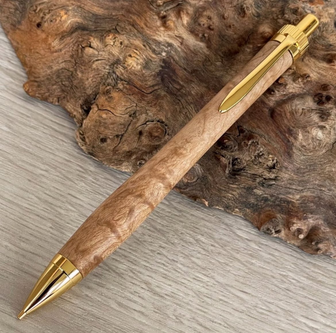 マーブルウッド / UMA 木軸シャープペンシル / ゴールド金具 【一点