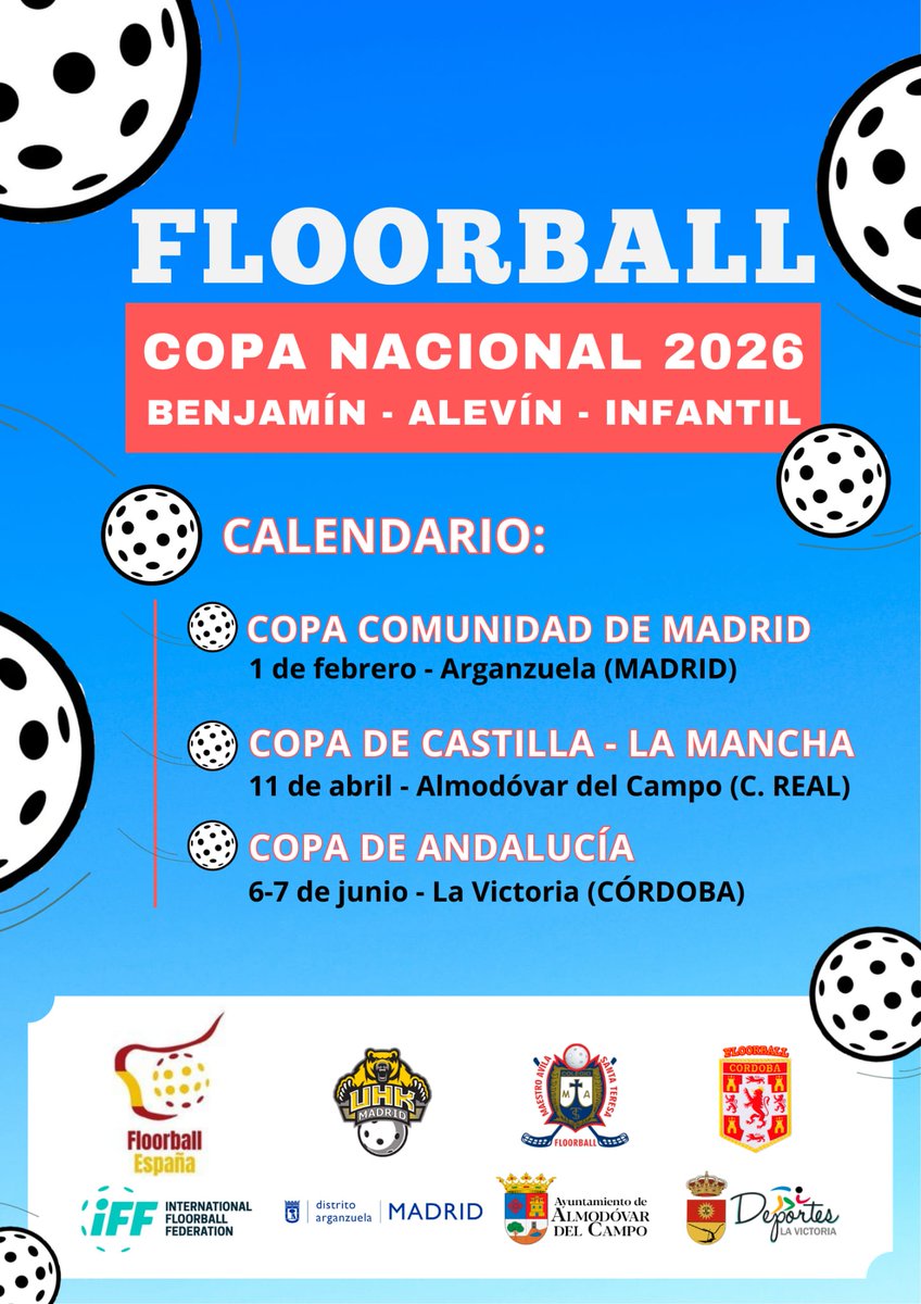 NO SABEIS LA QUE ESTAMOS LIANDO.

La Copa Nacional en CASA, en #Arganzuela

🗓️MAÑANA - Domingo 1 Febrero
🕘 9:00 - 15:00

👇¡TODA LA INFORMACIÓN AQUÍ!

instagram.com/uhkmadrid

<a href="/AEUFSPAIN/">AEUF FLOORBALL ESPAÑA</a>