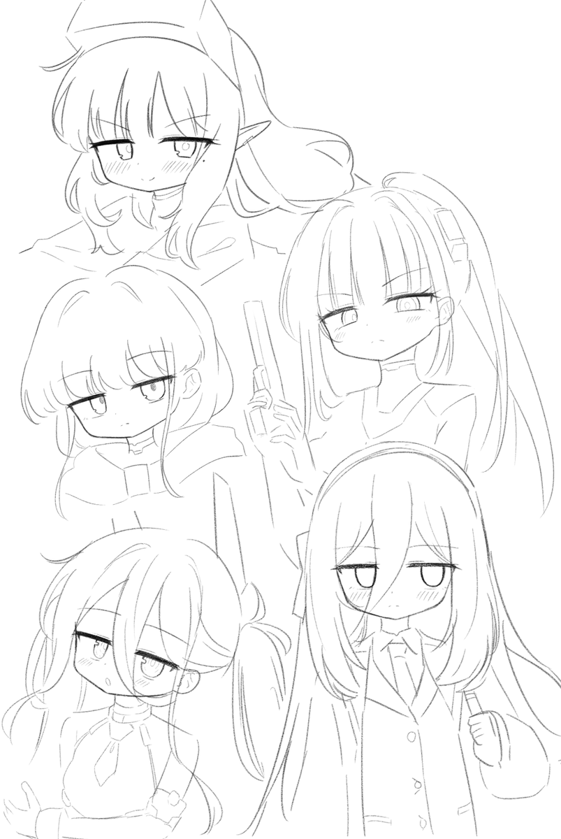 #今月描いた絵を晒そう 
じとじと!2月はもっといっぱい描く時間あるかも! 