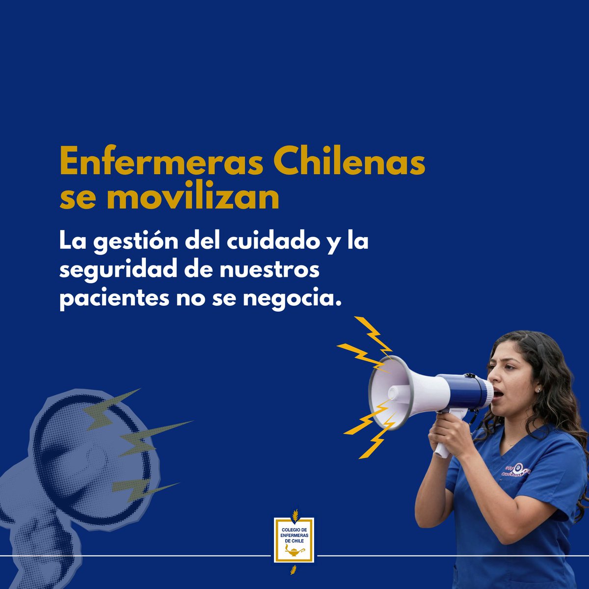 colegioenfermer's tweet photo. Las enfermeras y enfermeros del país no van a guardar silencio frente a una norma que debilita la gestión del cuidado y precariza el ejercicio profesional.

Legislar sin escuchar a la enfermería es legislar mal. https://t.co/ySYUjWRvCr