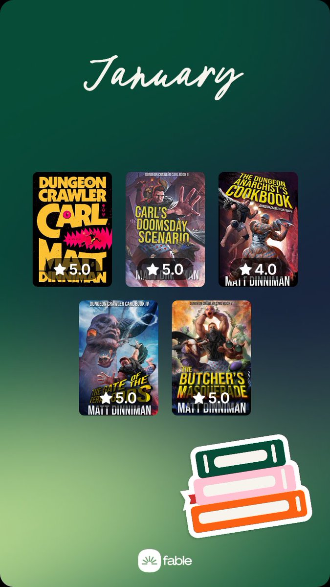 You can probably say that I'm absolutely obsessed!

Dungeon Crawler Carl is my whole personality now.

10/10 recommend.