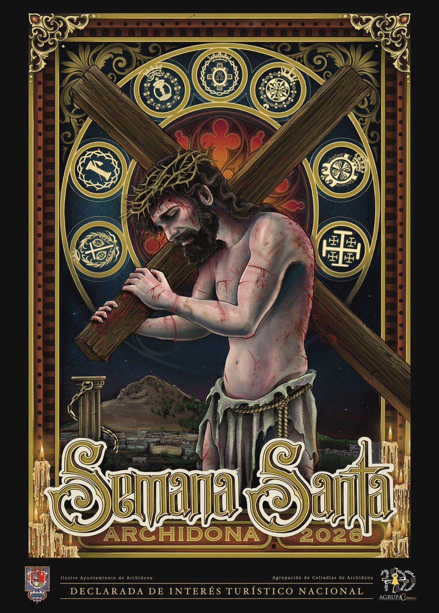 En la mañana de hoy se ha presentado el Cartel Oficial de la Semana Santa de Archidona 2026.  Queremos felicitar a su autor, Antonio José González Vázquez, por su gran obra.