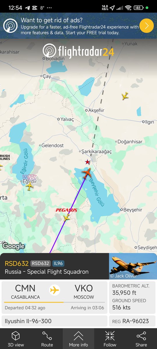 TheKeels's tweet photo. @flightradar24

Not something I thought I would see. Russian special flight squadron, currently over Turkey. 

 https://t.co/34Qk0dNtVT https://t.co/LNcdBjfqJS
