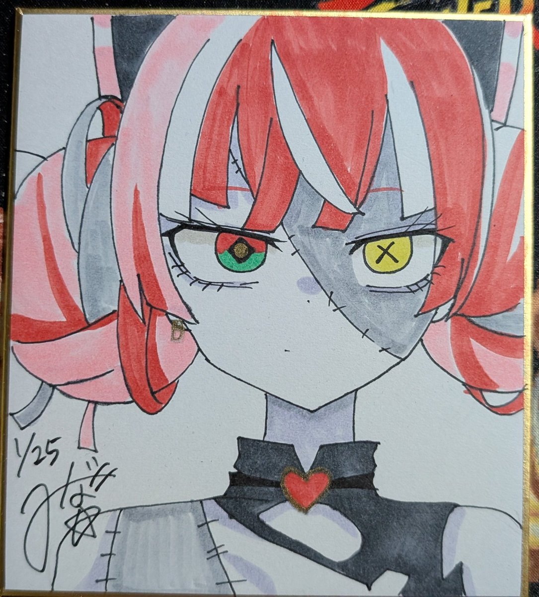 クレイジー・オリー ,クレイジー・オリー(通常) 「#まいにち手描き色紙 #graveyART 25日目 オリー」|みなづきのイラスト