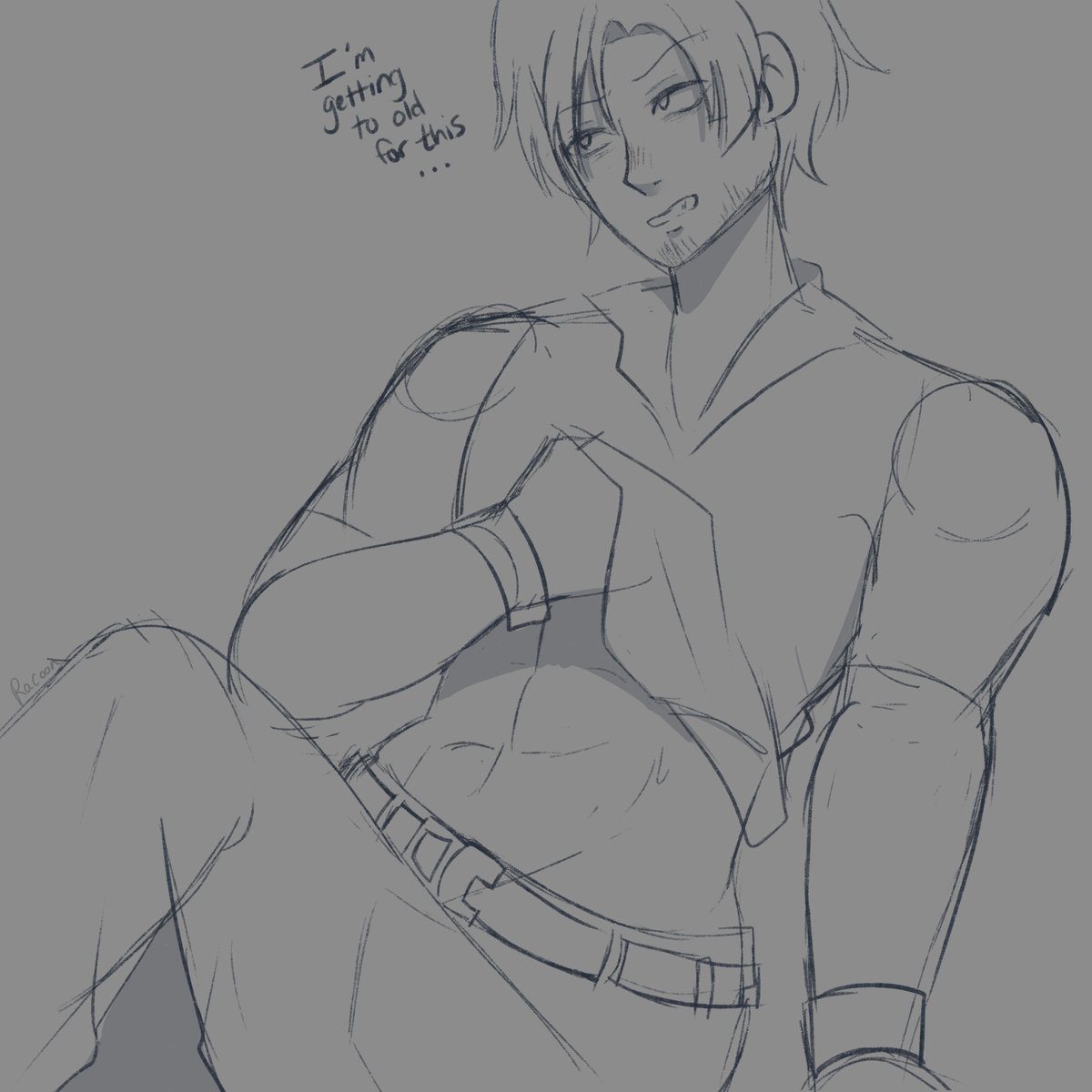 CoomerRacoon's tweet photo. Since RE Requiem is right around the corner I had to....I had to. 

#ResidentEvilRequiem #LeonKennedy #fanart #sketch #WIP https://t.co/ORQzVaTC5u