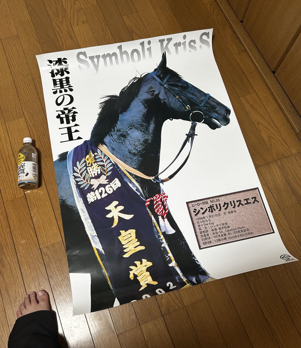 シンボリクリスエスくんのヒーロー列伝は競馬友達に差し上げるので画鋲