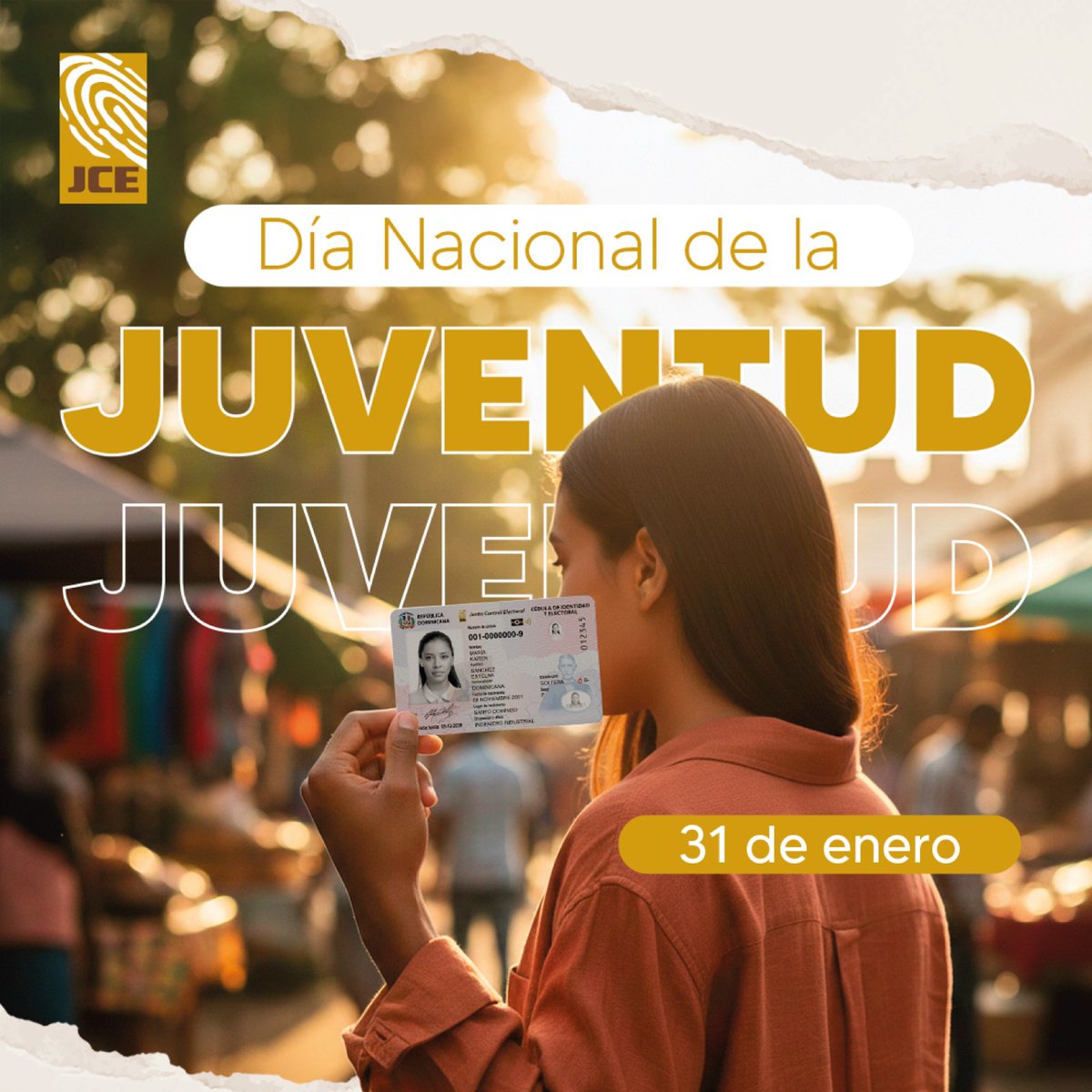 Ser joven es soñar en grande, proponerse metas y avanzar hacia el futuro que quieres construir.

Este Día Nacional de la Juventud, desde la Junta Central Electoral te invitamos a prepararte desde ya para que, a partir de abril, y en el mes de tu cumpleaños, puedas obtener tu
