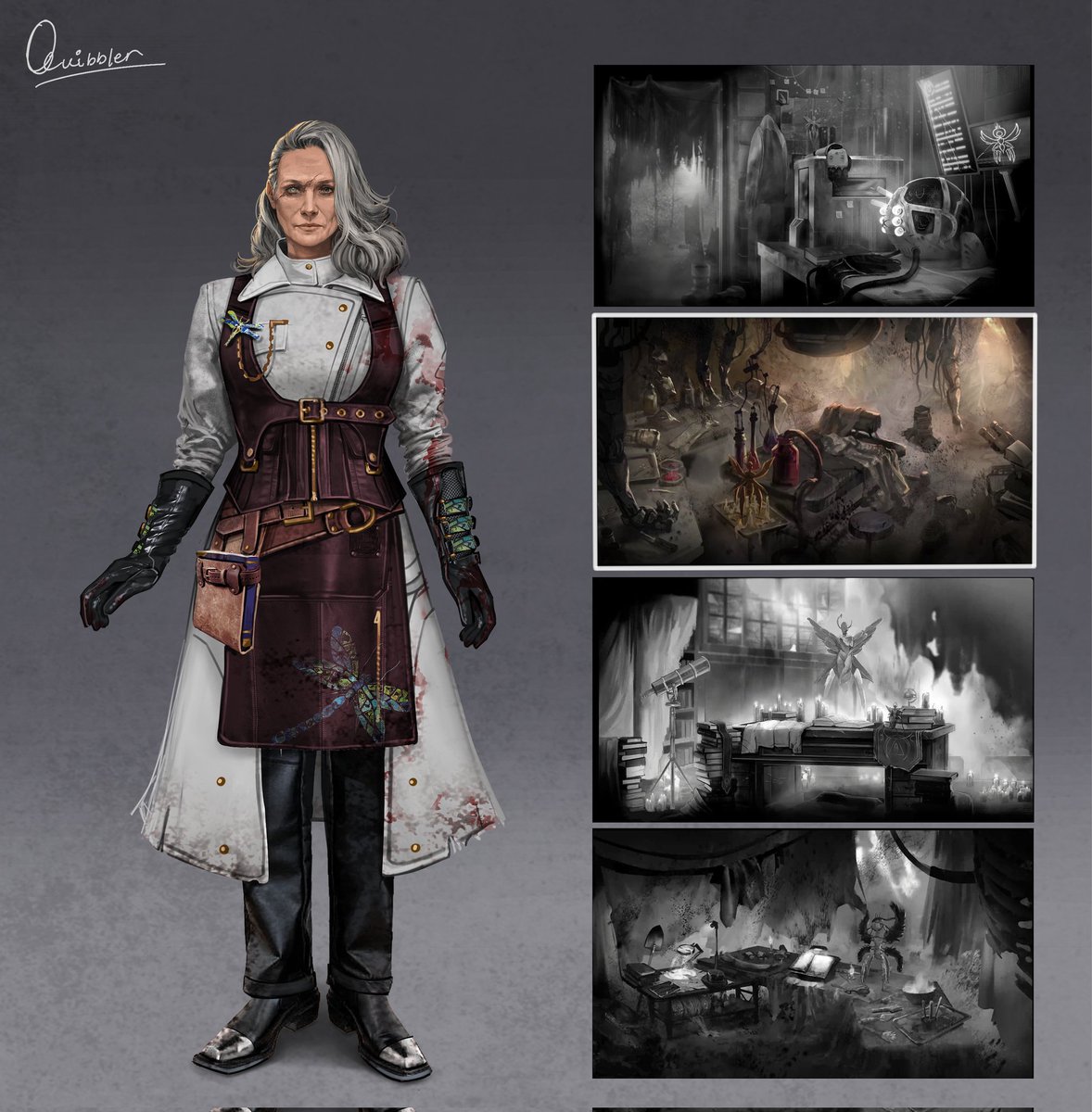 ❗️The second of the Lady#3 design options 

A reminder that I will eventually make designs for each of the 4 moodboards 👀✨️

#DeadbyDaylight #characterdesign