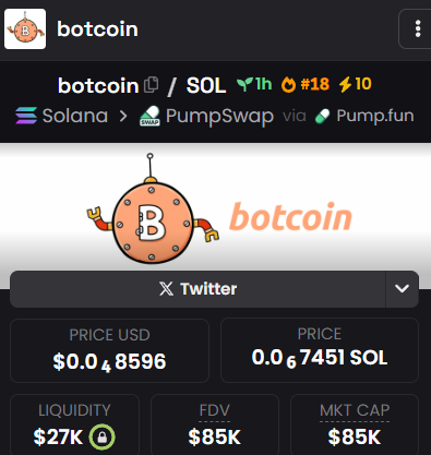 master20119's tweet image. we are #18 trending on DEX

see you at 500k MC