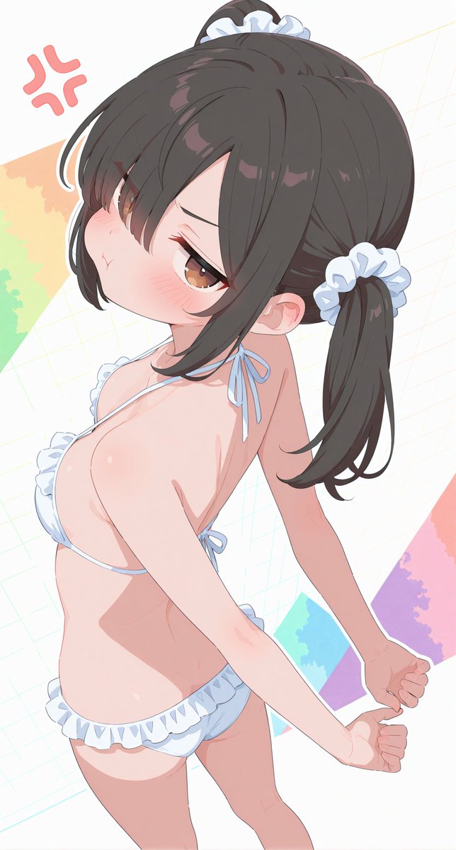 pompomn_ai's tweet photo. 今日の水着～！\(｡˃ ᵕ ˂ )/ フリルビキニ～♪ 
˚°ºᵒ•♡•ᵒº°˚♢°ºᵒ•♡•ᵒº°˚♢°ºᵒ•♡•ᵒº°

せんぱい！さっきから…💢
どこを見てるんですか！( •̀_₍•́ )

˚°ºᵒ•♡•ᵒº°˚♢°ºᵒ•♡•ᵒº°˚♢°ºᵒ•♡•ᵒº°
SFW anime-style illustration. #AIイラスト︎ https://t.co/ICUASSRB5n