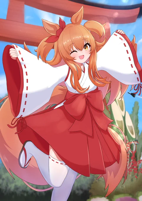 今年初ツイお待たせしております…ギリ1月なので寄稿絵の初詣マヤちゃんで失礼します! (莉風さん掲載許可ありがとうございます!