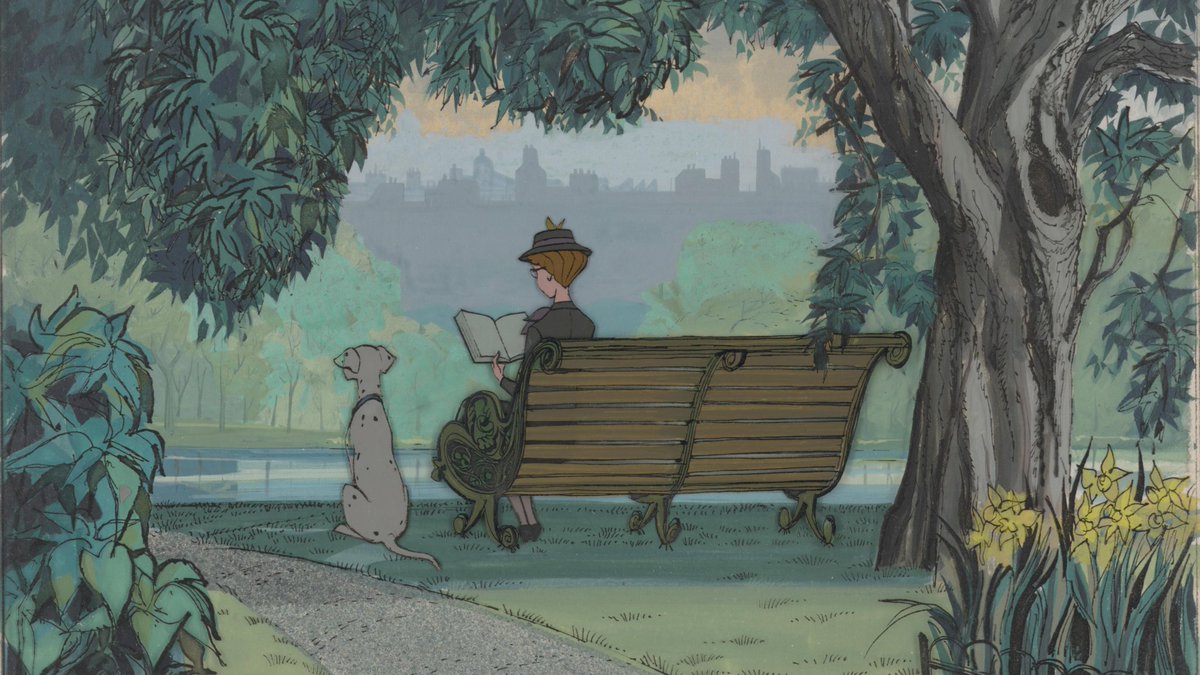 DisneyReact's tweet photo. 🎨 Fondos de '101 Dálmatas' (1961) realizados por el ilustrador Walt Peregoy https://t.co/zjW5JAdhIh