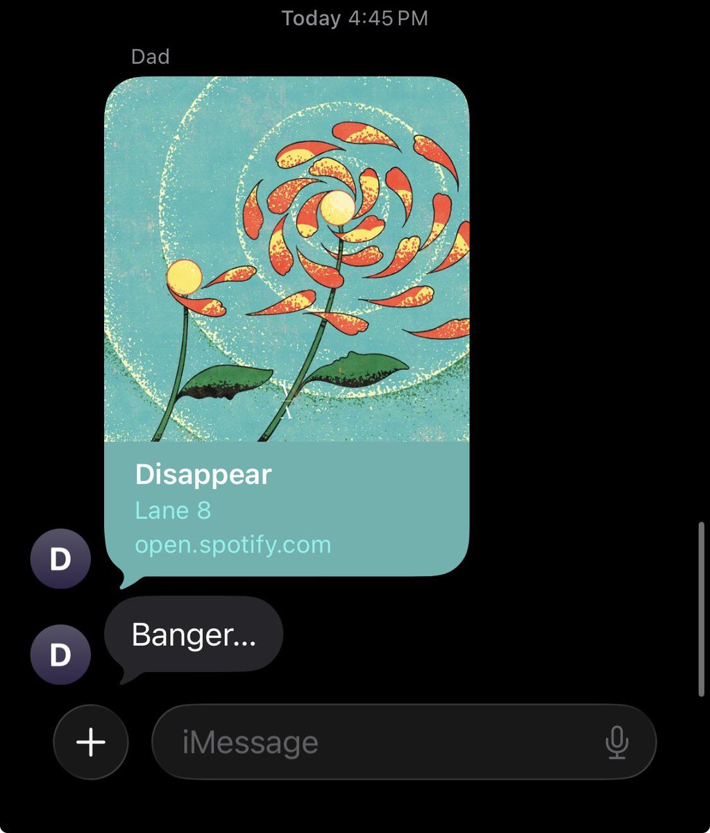 burniesanders7's tweet photo. Nothing crazy than getting hit with a “banger” text from your 60 year old father. Only thing crazier is the song actually being an enormous banger https://t.co/b3FtReAFSO