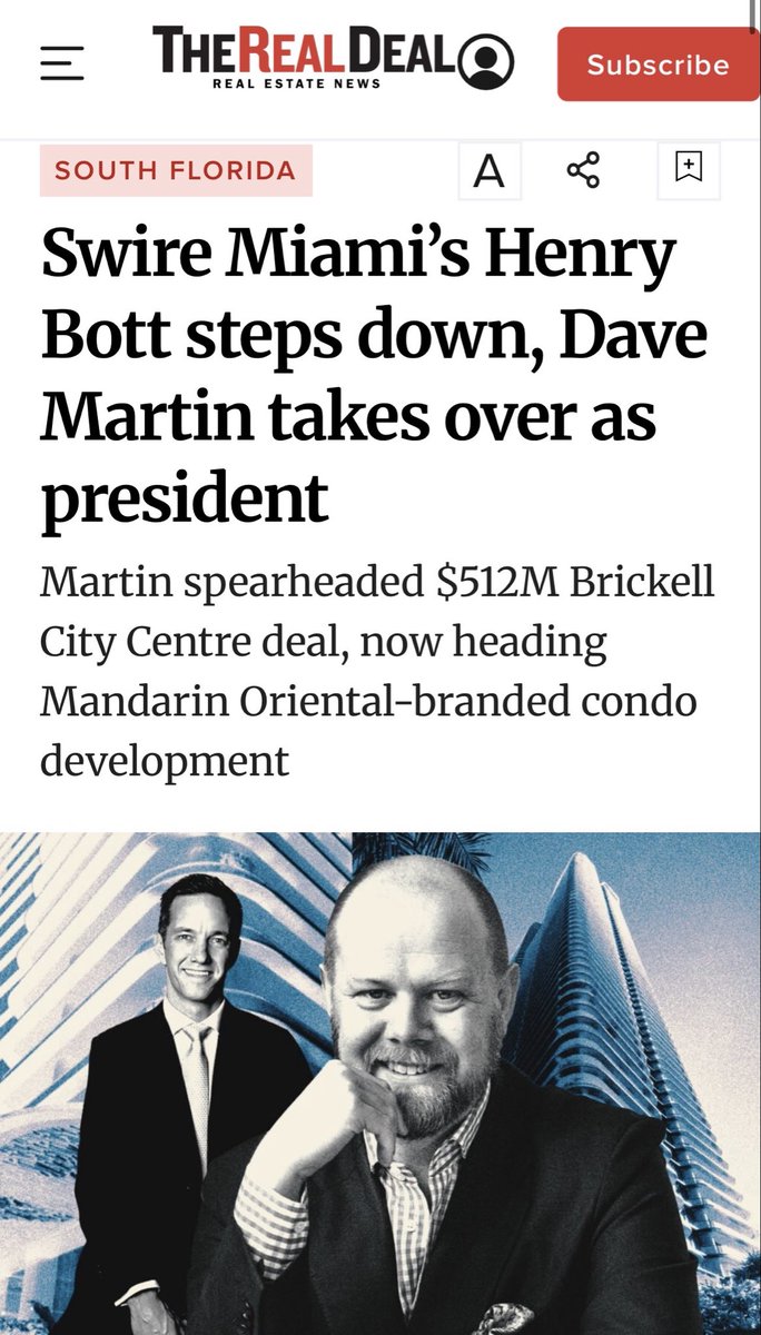 angiewong's tweet photo. Congratulations to my husband, David Martin, on being named the new President of #Swire Properties (US). Great things are coming to #Miami.

A big thank you to Henry and Frankie Bott for your warmth, your support of our family, and the lasting impact you’ve made on the growth of Miami. The legacy continues. @trdny
