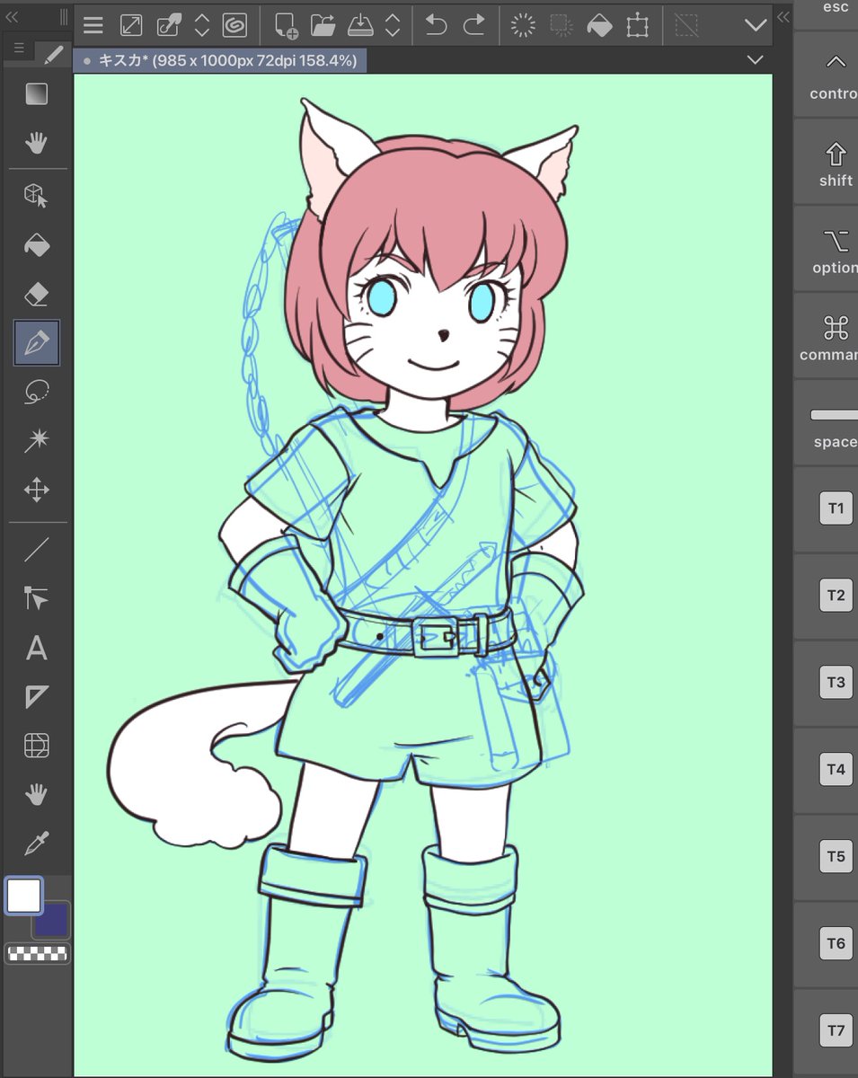 Gyonisosso14's tweet photo. 久しぶりにちゃんとした絵を描こうとすると、時間かかるかかる…🖌️🐱💦
#パスファインダーRPG #PathfinderRPG https://t.co/T3kIBYGMTb