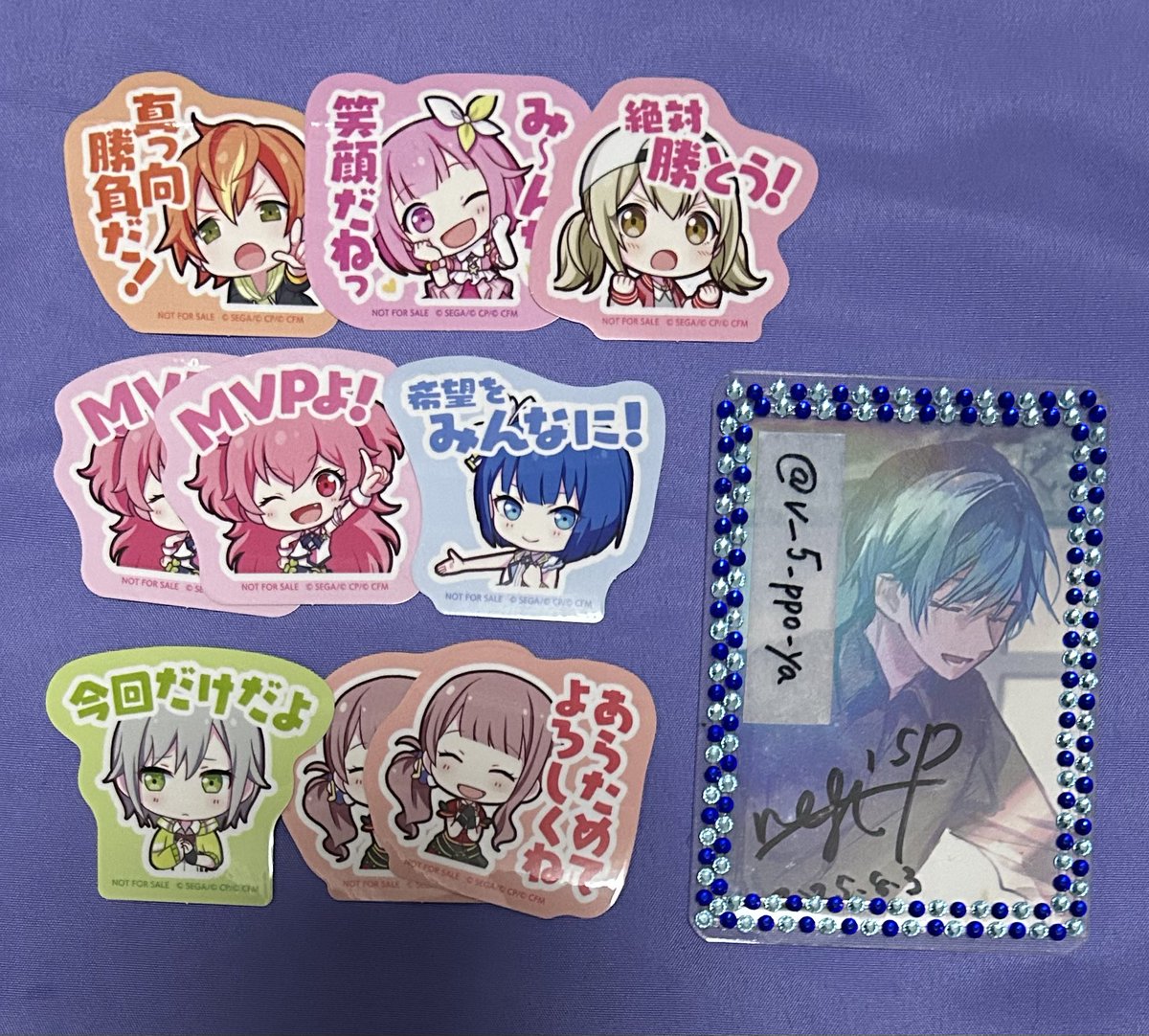 v__5_ppo_ya's tweet photo. 【プロセカ カラフルパレット 特典 ステッカー 交換 譲渡】

譲:彰人 えむ こはね 愛莉 遥 志歩 穂波
求:冬弥 KAITO 130円/枚＋送料>友人分 一歌1

▶上段は冬弥との交換優先、譲渡は下段なくなり次第中段同数含めて
▶郵送(ミニレター利用)は2枚〜、2/7雪ミク手渡し○

お気軽にお声掛けください💐 https://t.co/a7FGqREm2o