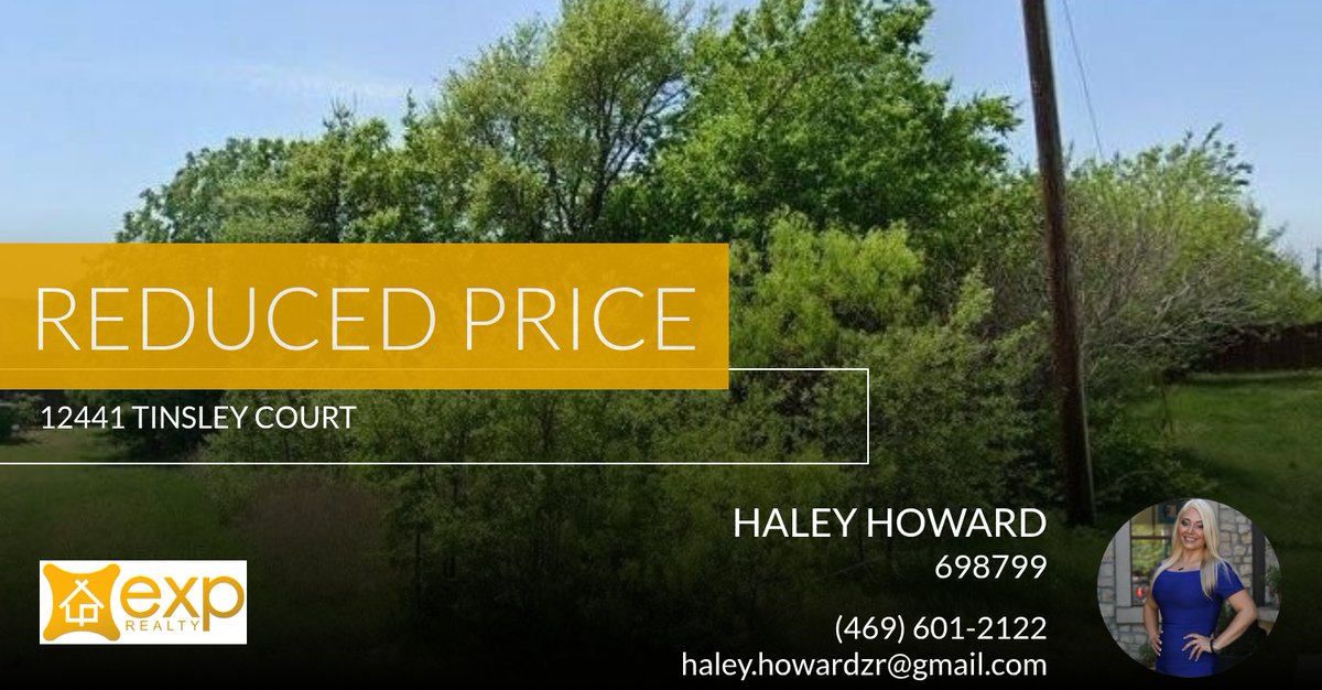 HaleyHowardLUSH's tweet photo. 📍 Reduced Price 📍 This recently reduced home at 12441 Tinsley Court in Fort Worth won't last long, so, don't wait to set up a showing! Reach out here or at (469) 601-2122 for more information!

Haley Howard | 469-601-2122 
Hale... https://t.co/krhAGJYDbA https://t.co/0i1JPiSzoj