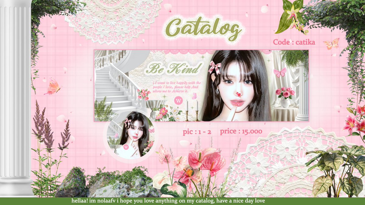 nolaafv's tweet image. ་   help rt please, thank you

 ♡‌  halloww teman teman, aku mau optip (open titip) spesial harga untuk anak barukku di bawah ini 🕊️ ada layout, wabis dan qr deco . . . untuk harga dan form bisa dilihat di ALT

 🌷

#zonauang