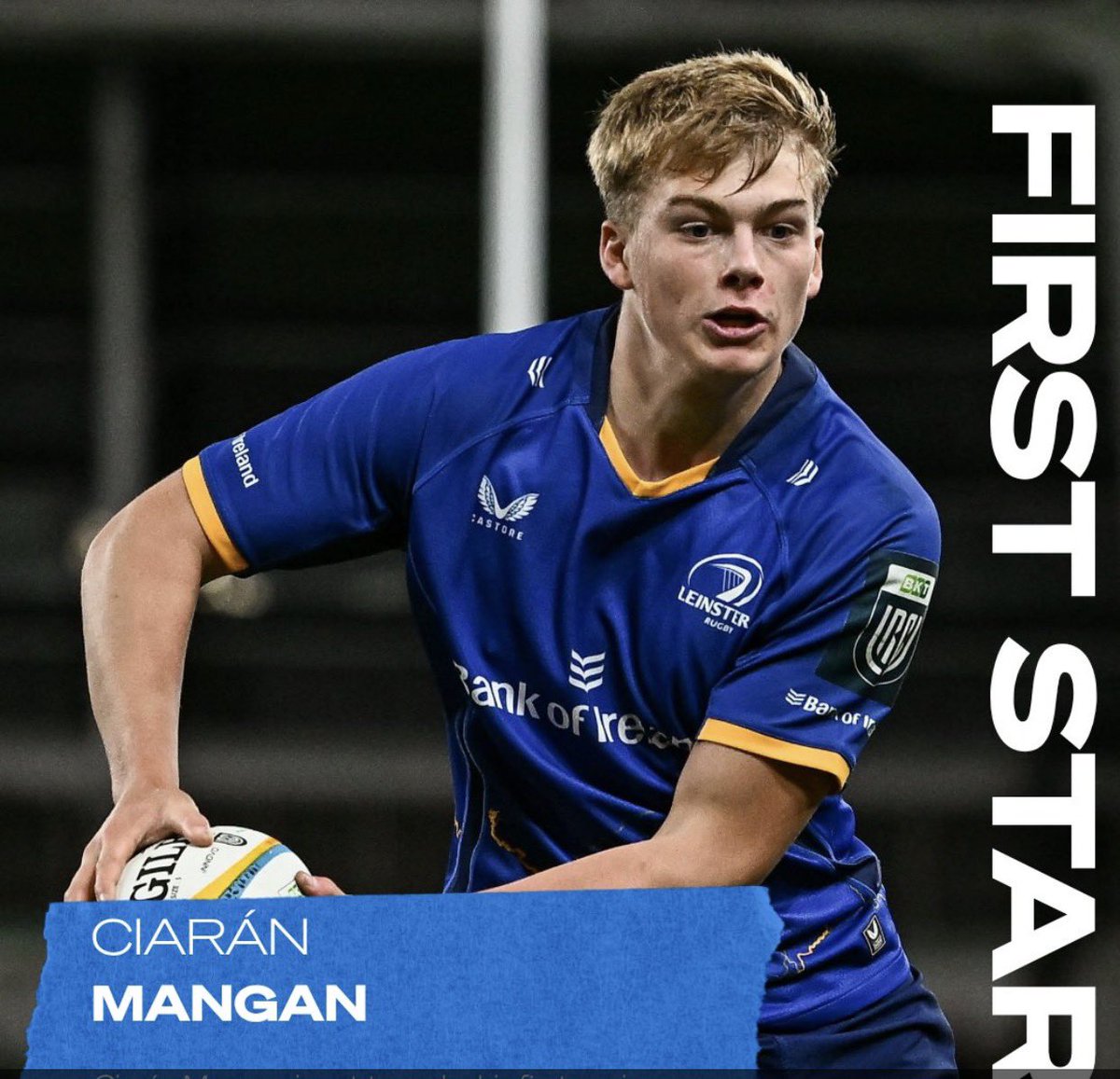 muldoon_david's tweet photo. Congrats to Ciaran Mangan on his first senior start @LeinsterBranch and brilliant to have two other  @NaasRFC minis  beside him in big brother Diarmuid and Andrew Osbourne @patmccarry @OLSCRugby https://t.co/ys00V2P8xh