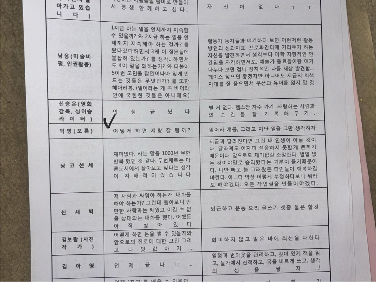 작업노트 “어떻게 하면 쟤랑 잘 될까?”-“잊어라 걔를. 그리고 지난 일을 그만 생각하자” < 감동개크다