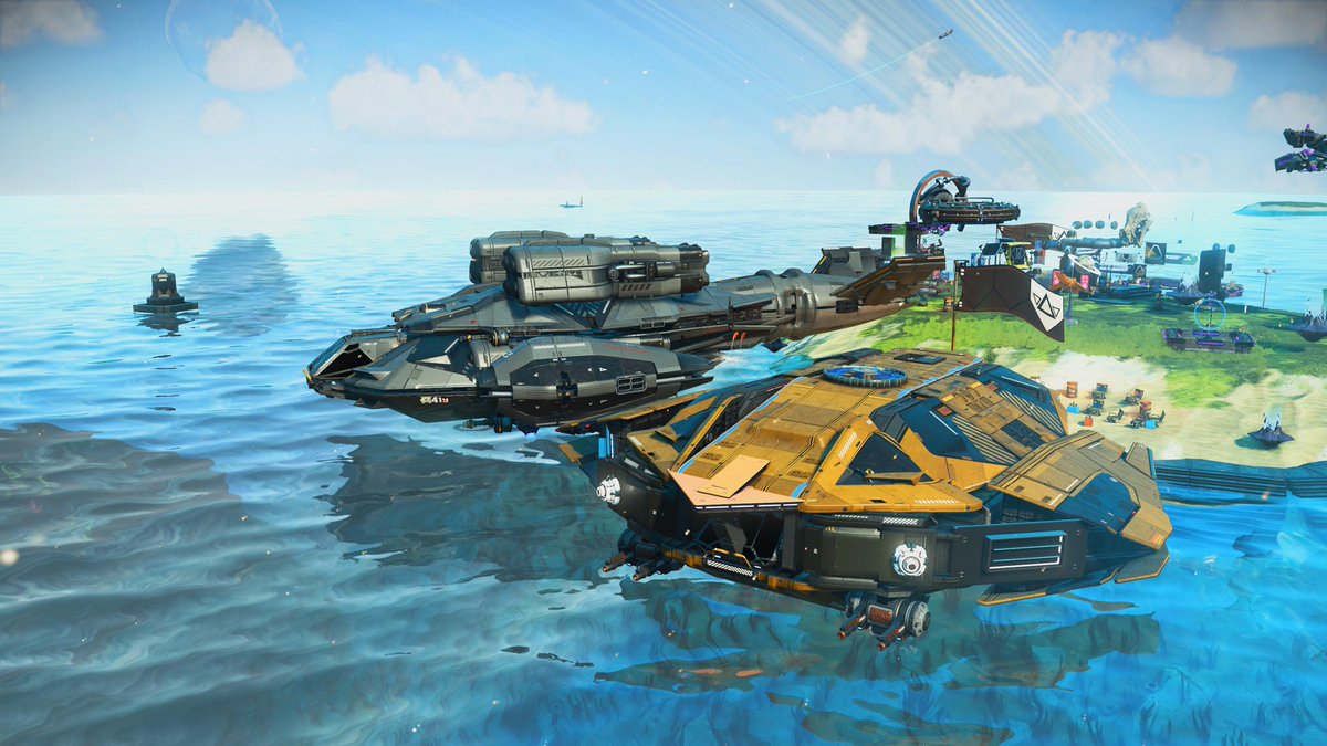 ACE_RM5M's tweet image. エラー落ちから復帰したら、カーナイトさんと会いました！って昨日もこの流れだ笑
#NoMansSky 
#ノーマンズスカイ 
#日本人コミュニティ地球型惑星