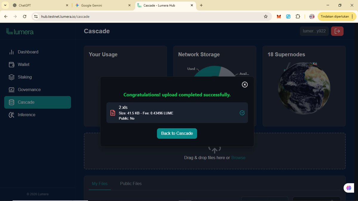 RadiSarif's tweet photo. ayo gaes segera join tesnet https://t.co/ORJvnrrl50 @lumera #Lumera #Cascade https://t.co/E6ZfXvVqEQ