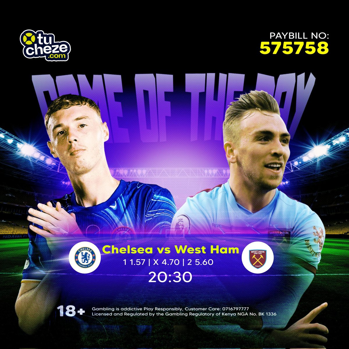 tucheze_com's tweet photo. Chelsea vs West Ham
Chelsea have won their last 5 home matches against West Ham in all competitions. In West Ham's last 5 games in the Premier League, there have been over 2.5 goals scored.
Win Big π https://t.co/lyVvapancg
#Tucheze #HomeOfWinners #PremierLeague https://t.co/89B5mEhL8d