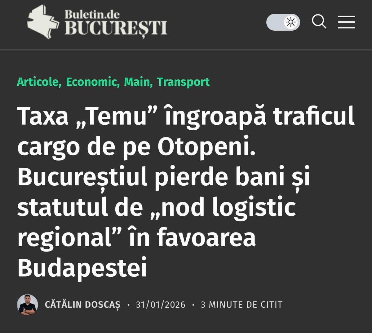 Bravo Bolojaf, ai mai dat o lovitura economiei românești!