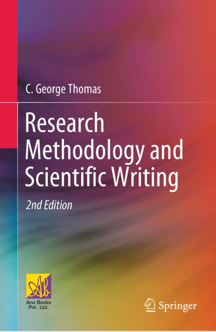 Research Methodology and Scientific Writing Publisher Springer (2021) 
النسخه الثانيه المجانيه لطرق الكتابه والمنهجيه البحثيه👇🏼

download.e-bookshelf.de/download/0015/…
#البحث_العلمي 
#الاتحاد_الاتفاق