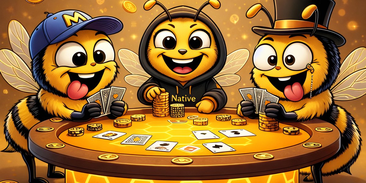 ♠️ NATIVE POKER TOURNAMENT IS LIVE! ♠️

The tables are set and the chips are ready 👀🔥

🕑 Today | 2:00 PM UTC
🎟️ Register now: app.lepoker.io/m/TkG9BFf

✅ Join the hive: discord.gg/gonative

✅ Follow on X: <a href="/goNativeCC/">Native | Bitcoin Yield Hub🐝 「🦑」</a> 

Shuffle up, deal in, and prove your poker face ♣️🃏🚀