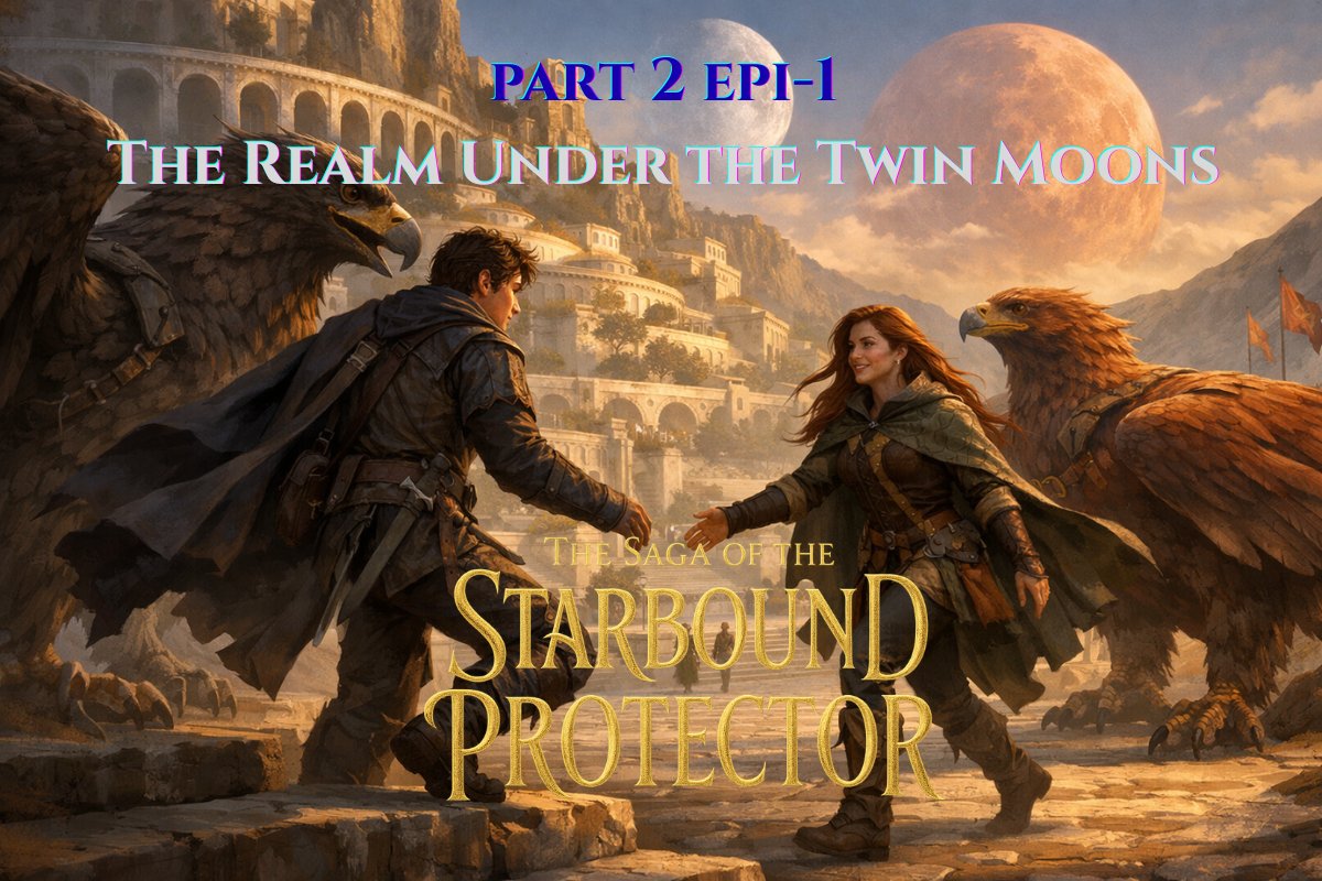 TimelyTelesB's tweet photo. Beyond crowns and grief lies Realmor—where questions cut deeper than blades.
Kael arrives as a student. He will not leave unchanged.
Part Two begins under the twin moons.
https://t.co/6A2vV2nLw8
#EpicFantasy #RoyalRoad #FantasyFiction #WebNovel #StarboundProtector https://t.co/bHbBONc9D8