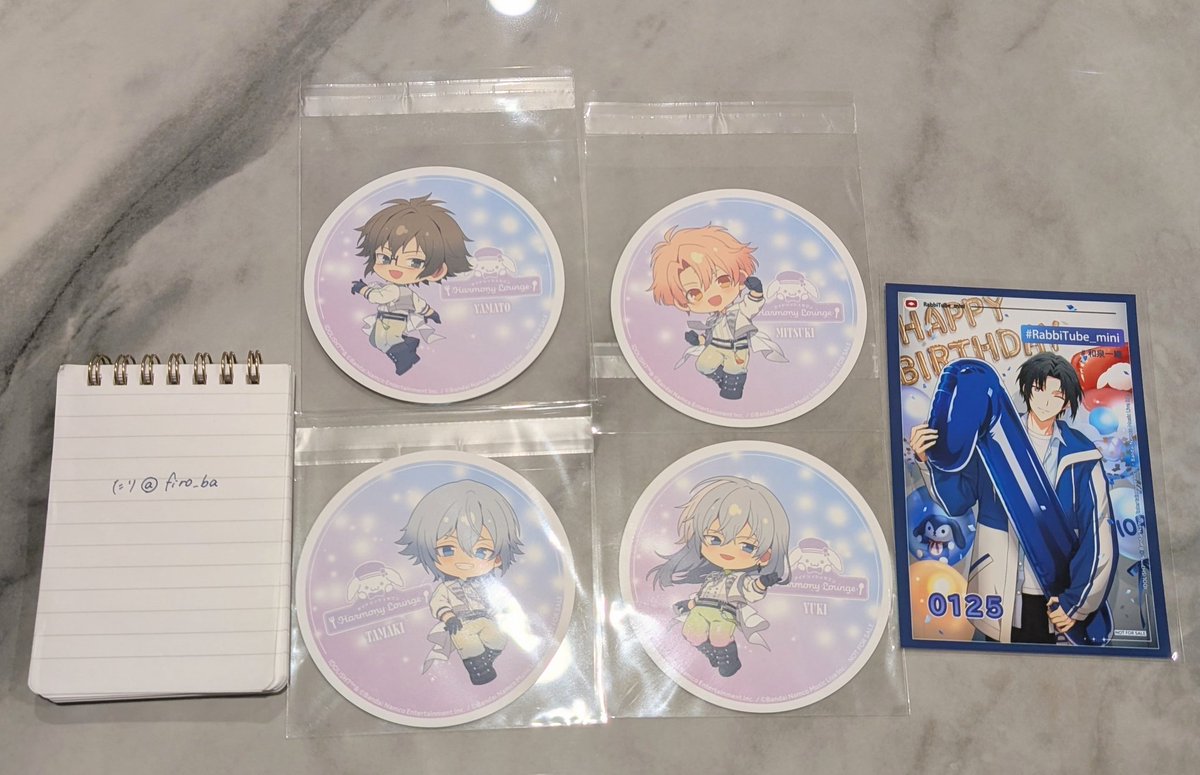 firo_ba's tweet image. 【交換】アイナナ アニカフェ コースター コロッタ アクスタ

譲)画像参照

求)
コースター:一織＞ナギ
コロッタ:一織 ナギ 最低各1、定価+送料
アクスタ:一織 ナギ 各1

郵送、譲渡は銀行振込。
ブロマイドはコースター一織との交換。
一先ず一織含めての交換のみ。
お気軽にお声掛けください。