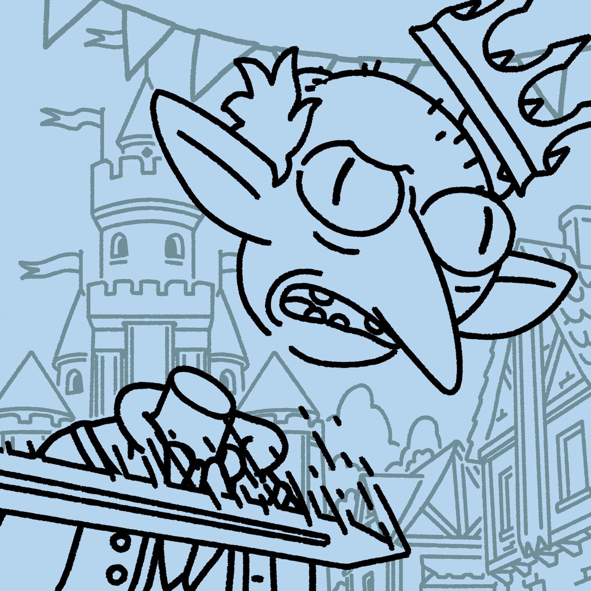 magicburp's tweet image. 2022-2023: watched my favorite projects promise roadmaps they never delivered

2024: decided to just make art i'd want to own

no roadmap, no AI, just hand drawn goblins

april 25 🧌

1/1 WIP 👇