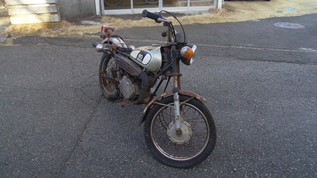 UrfBike's tweet photo. ＵＲＦ店長：太田です。

懐かしの昭和の原付、ヤマハ・ミニトレ(ＧＴ５０)を
ヤフオクに出品しています。
https://t.co/Ur8S5tt8HK
レストアベースの現状不動車両になりますが
格安出品していますので興味のある方は
覗いて見て下さい。 https://t.co/2RGO5YesHS